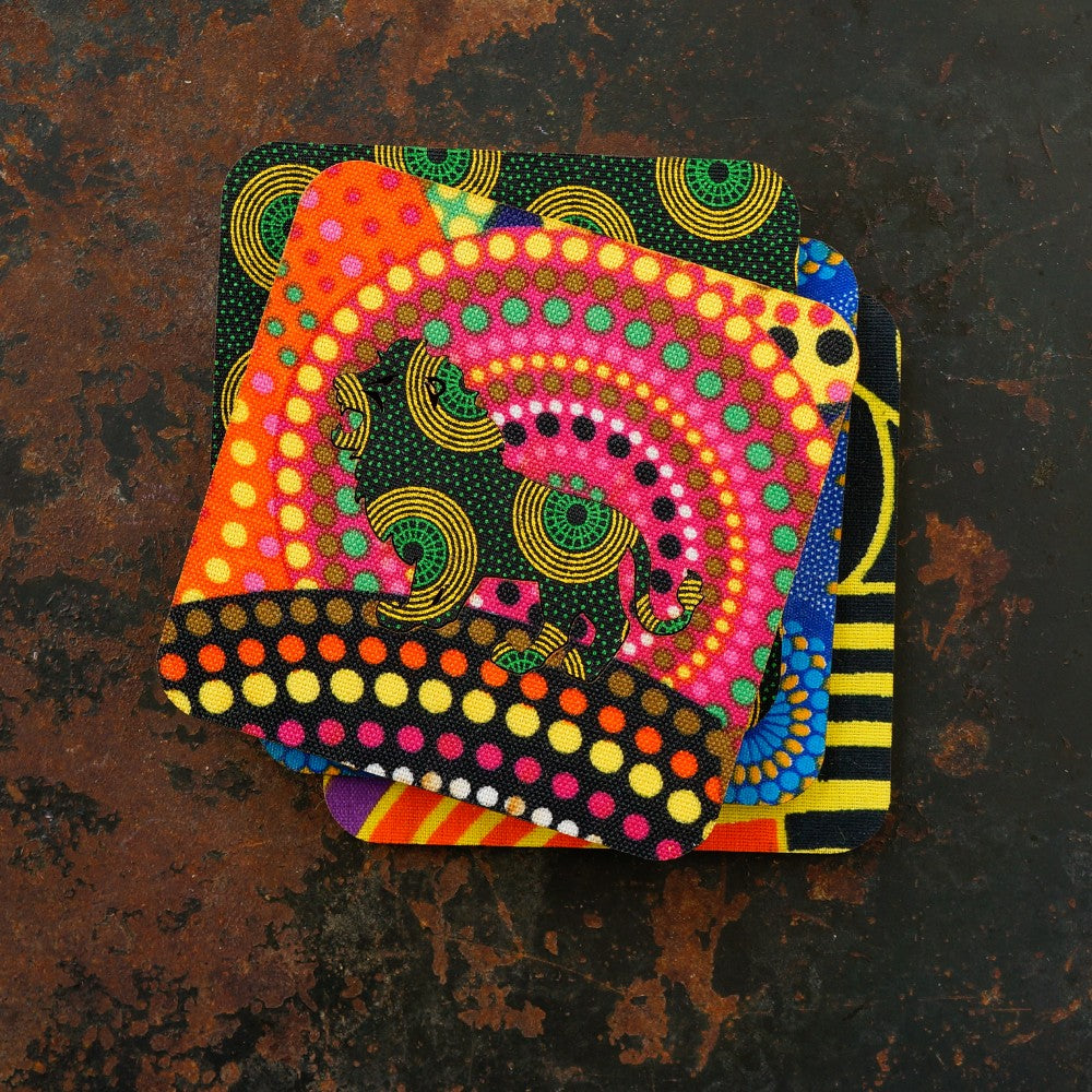 Lion Shweshwe Coasters