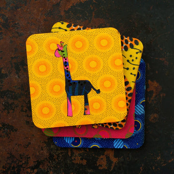 Giraffe Shweshwe Coasters