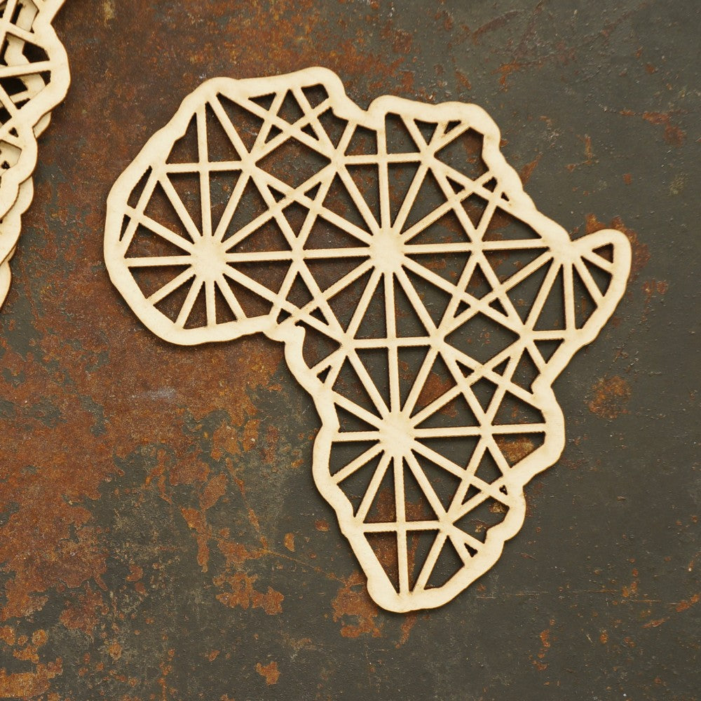 Laser-Cut Africa Coasters - Set of 4