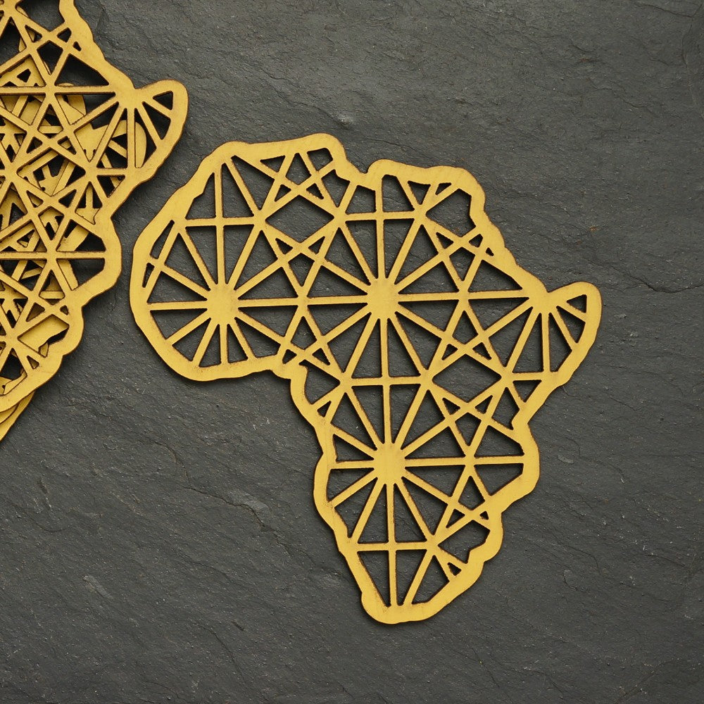 Laser-Cut Africa Coasters - Set of 4