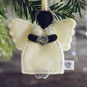 African Angel in Cream and Grey