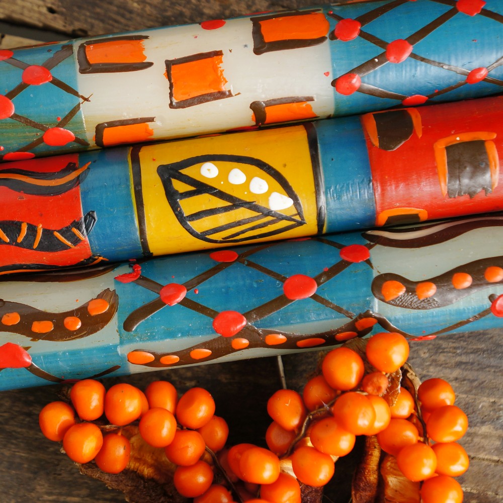 Hand-Painted African Odyssey Candles
