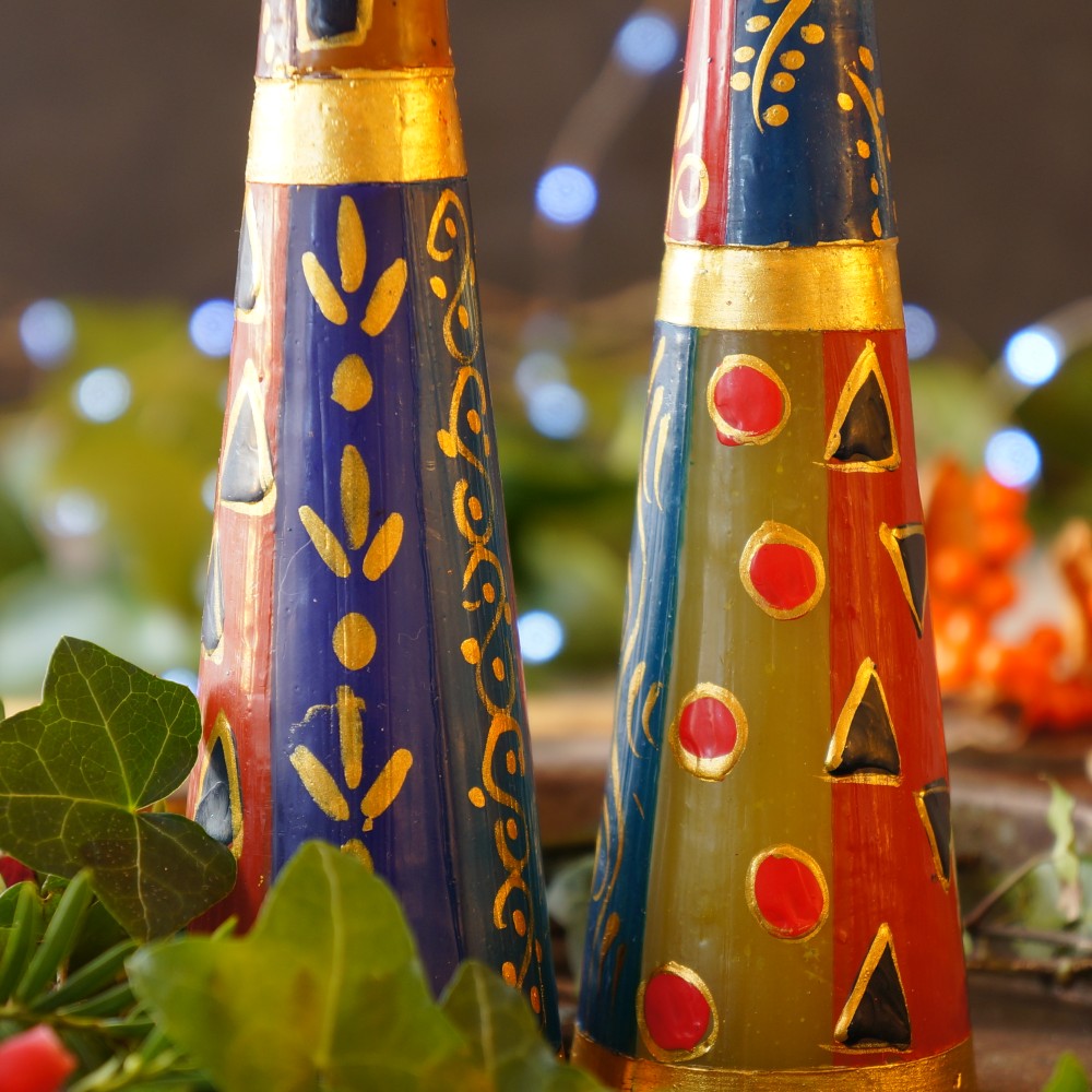 Hand-Painted African Mineral Candles
