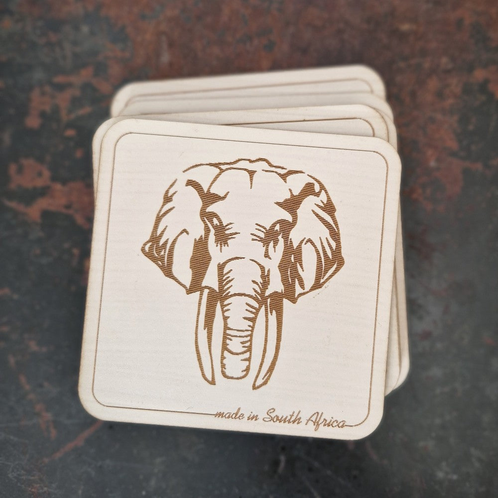 Africa & Big Five Wooden Coasters - Set of 6