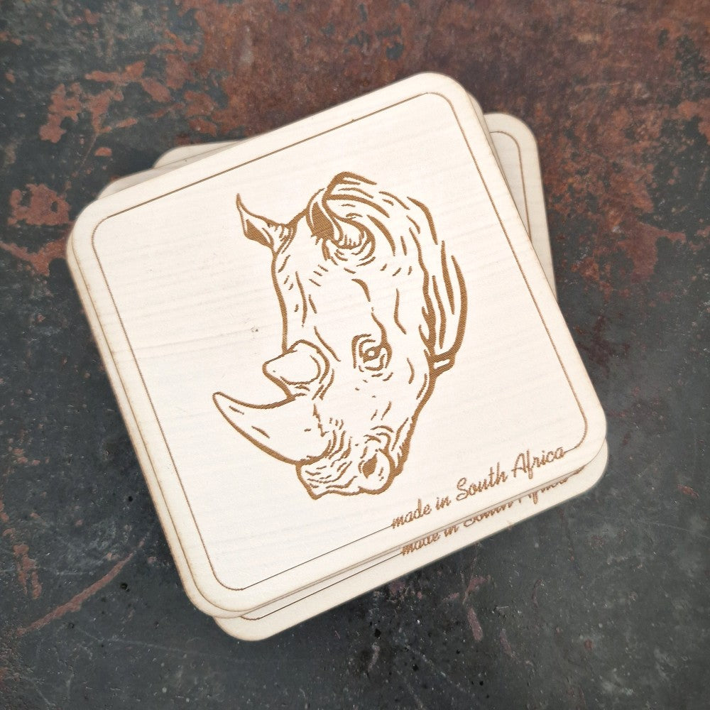 Africa & Big Five Wooden Coasters - Set of 6
