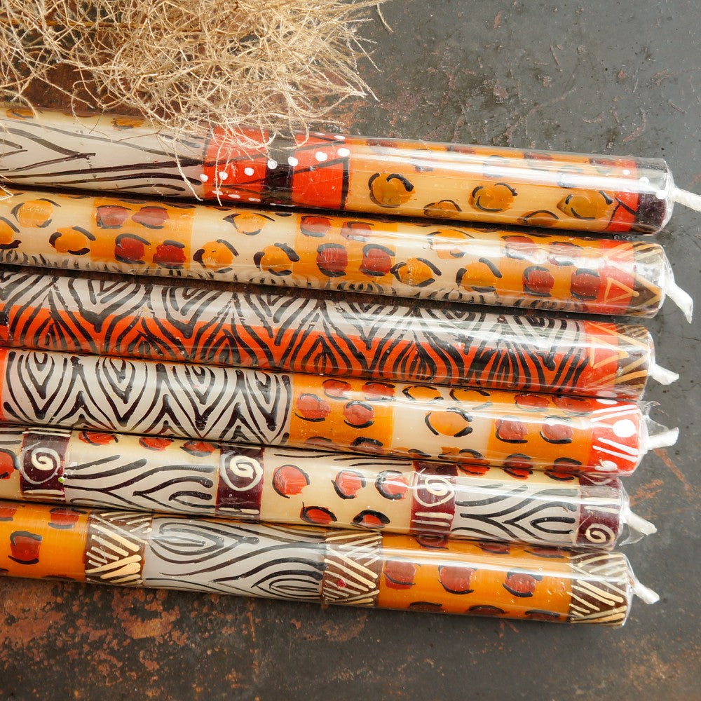 Animal Print Dinner Candles