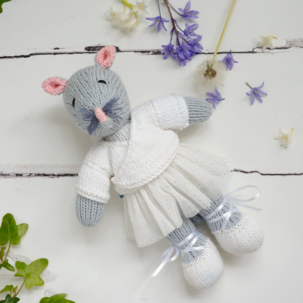 Hand-Knitted Ballerina Mouse