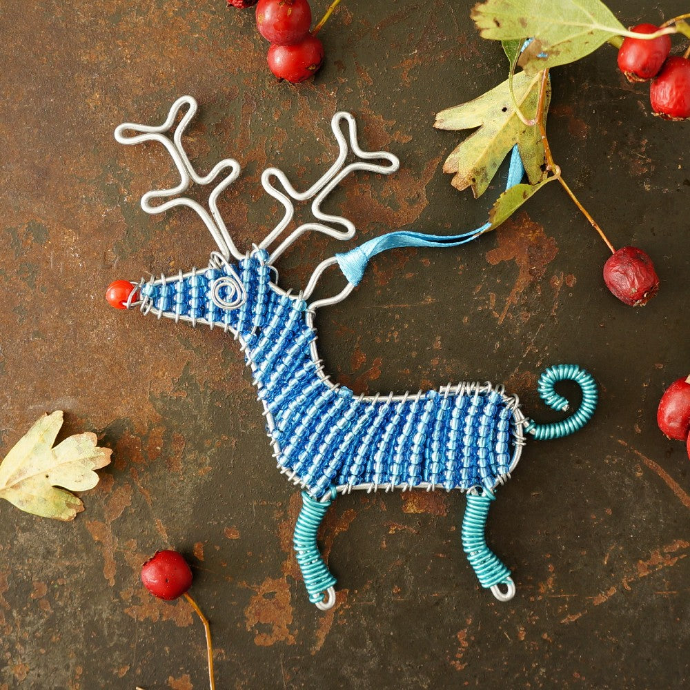 Beaded Reindeer Decoration