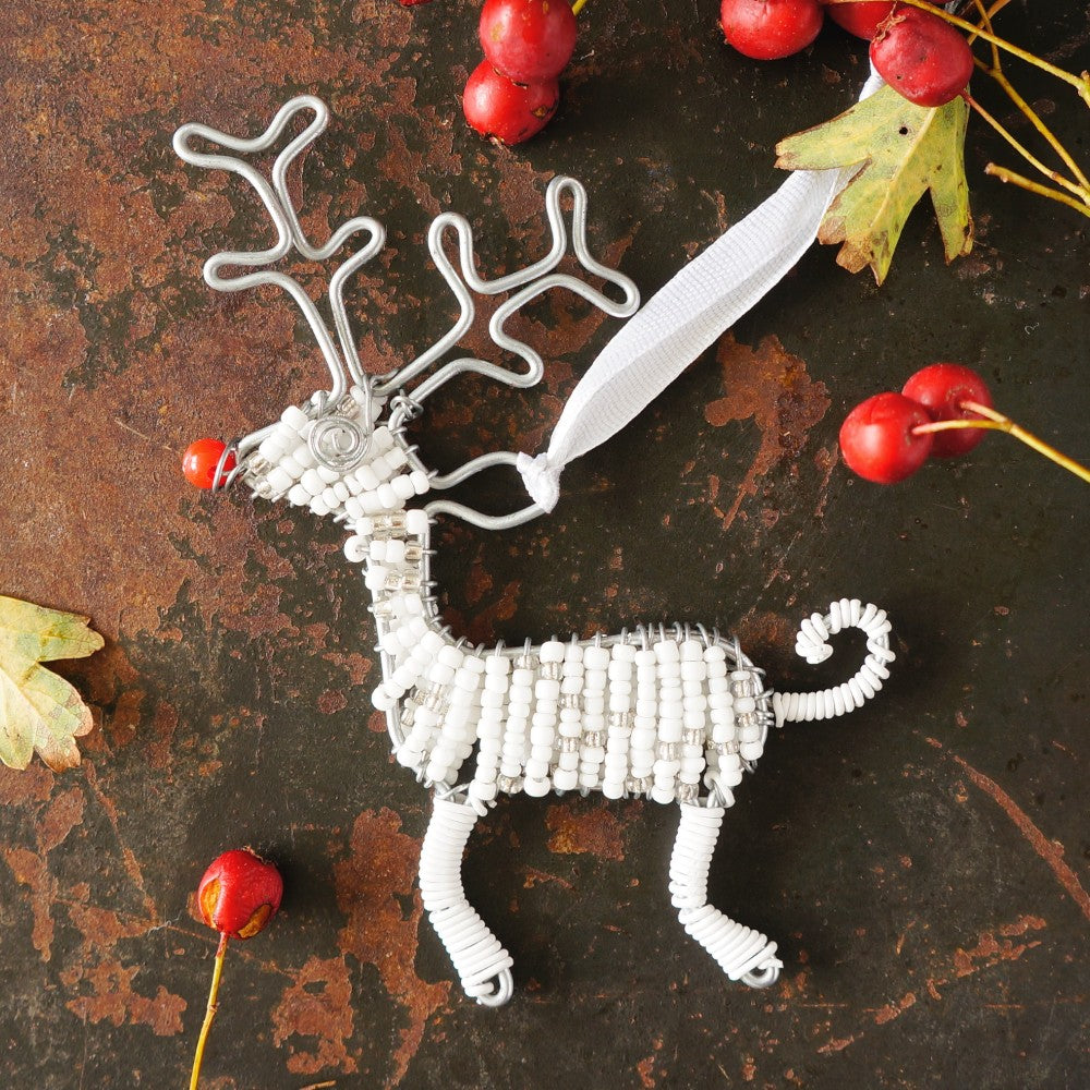 Beaded Reindeer Decoration