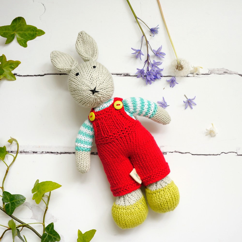 Hand-Knitted Bunny Rob