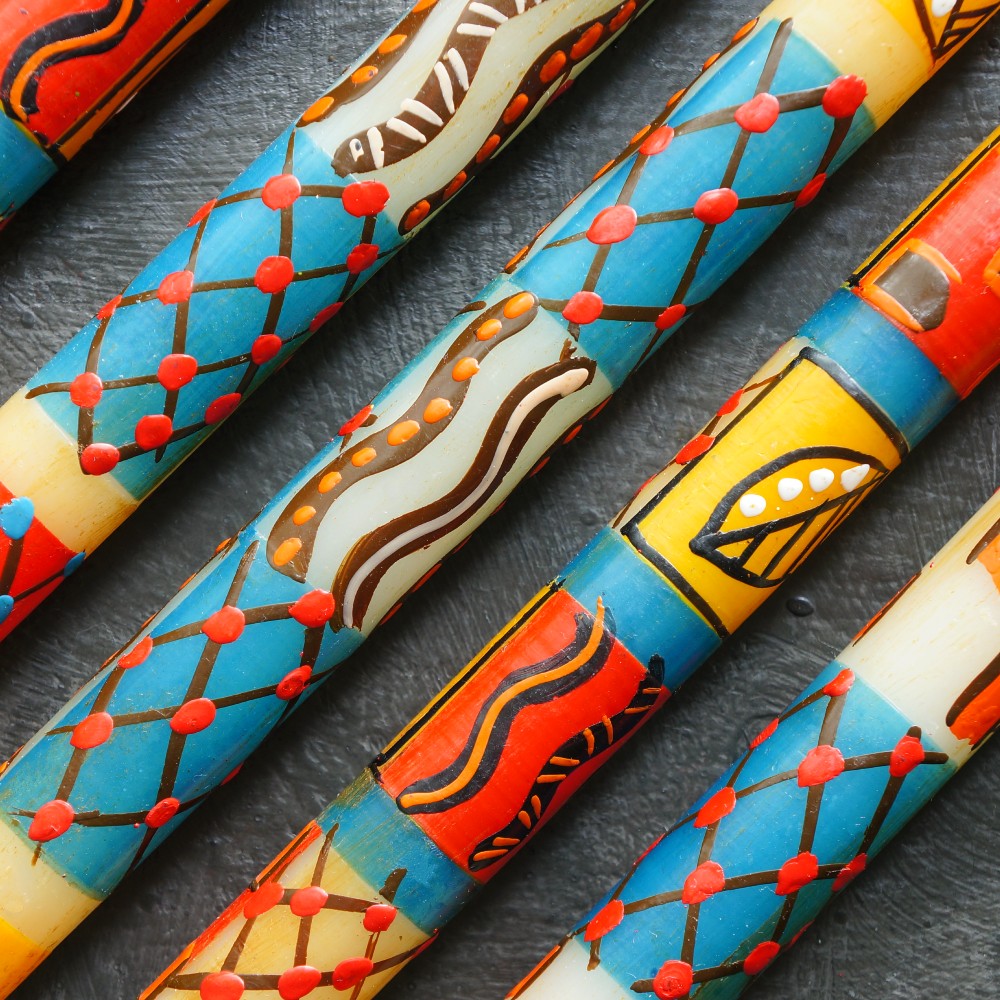 Hand-Painted African Odyssey Candles