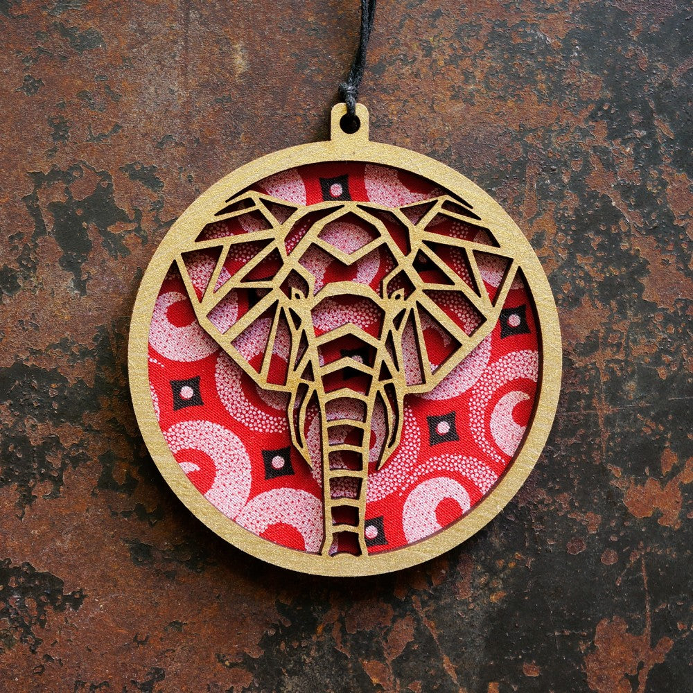 Laser‑Cut Elephant Ornament