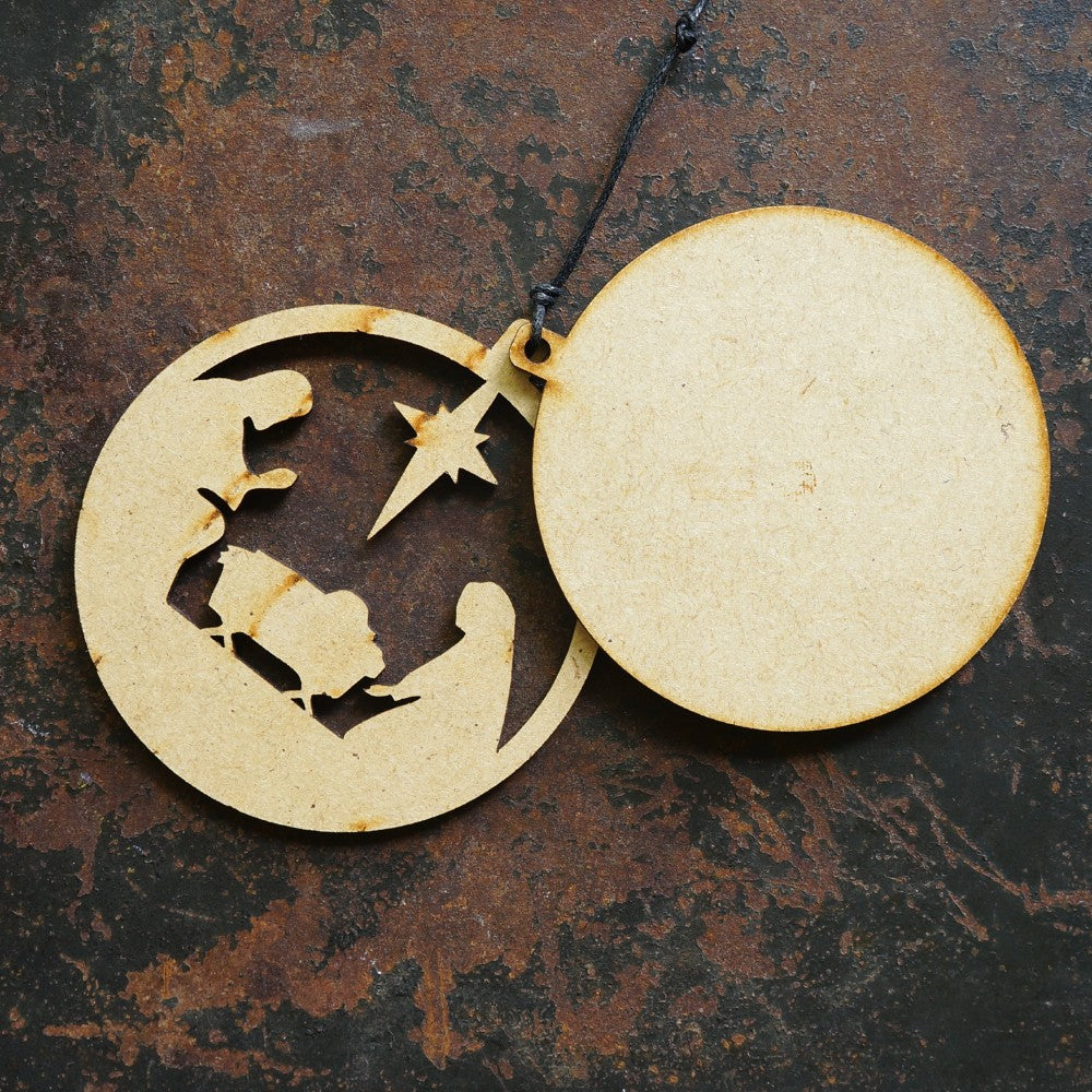 Reverse Side of Nativity Scene Decoration