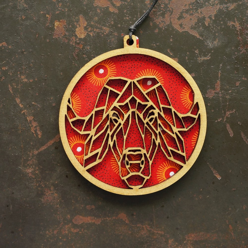 Laser-Cut Cape Buffalo Ornament