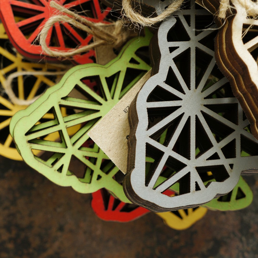 Close-up detail of Africa-shaped Coasters