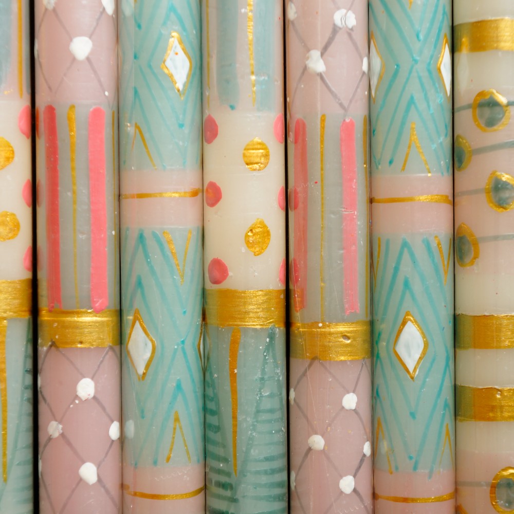 Cotton Candy Dinner Candles