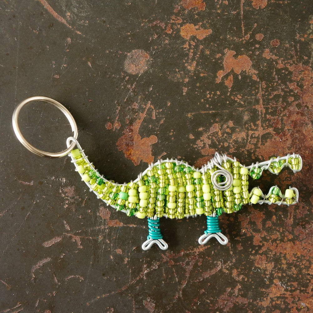 Crocodile Beaded Keyring