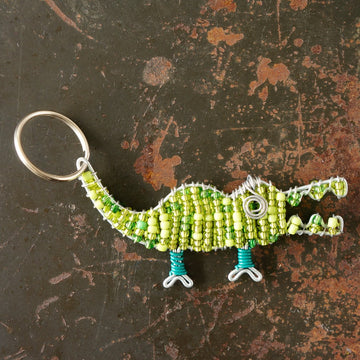 Crocodile Beaded Keyring
