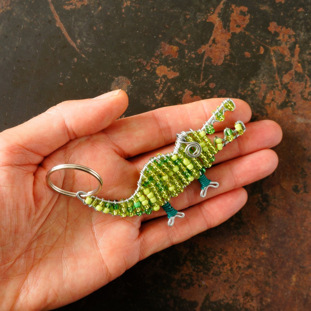 Crocodile Beaded Keyring