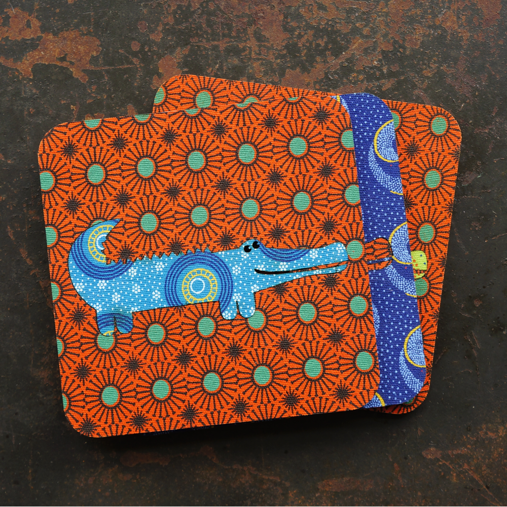 Crocodile Shweshwe Coasters
