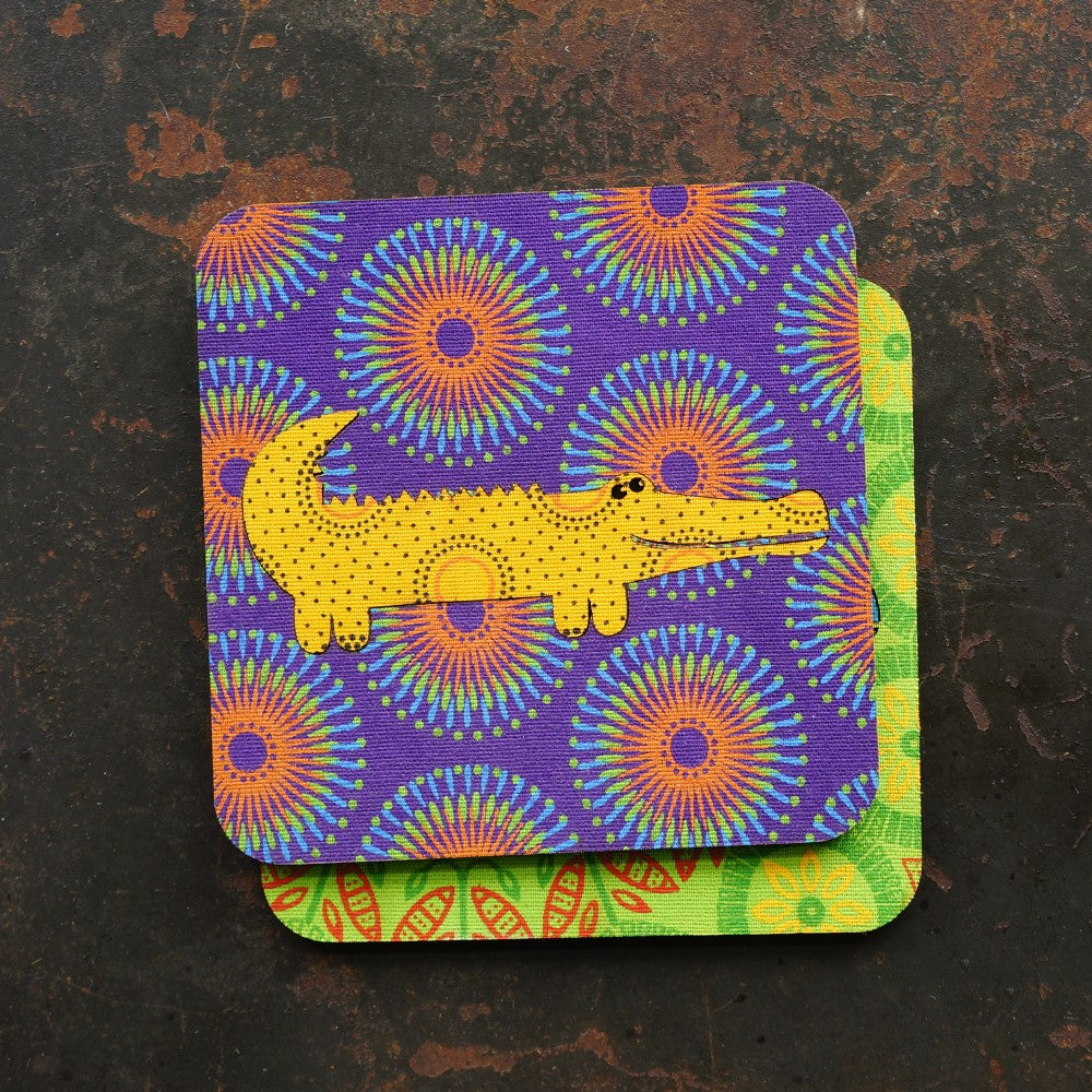 Crocodile Shweshwe Coasters