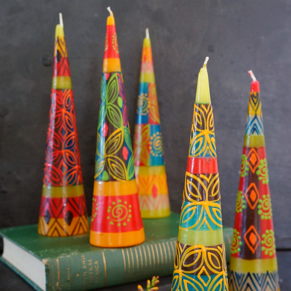 Hand-Painted Desert Rose Candles