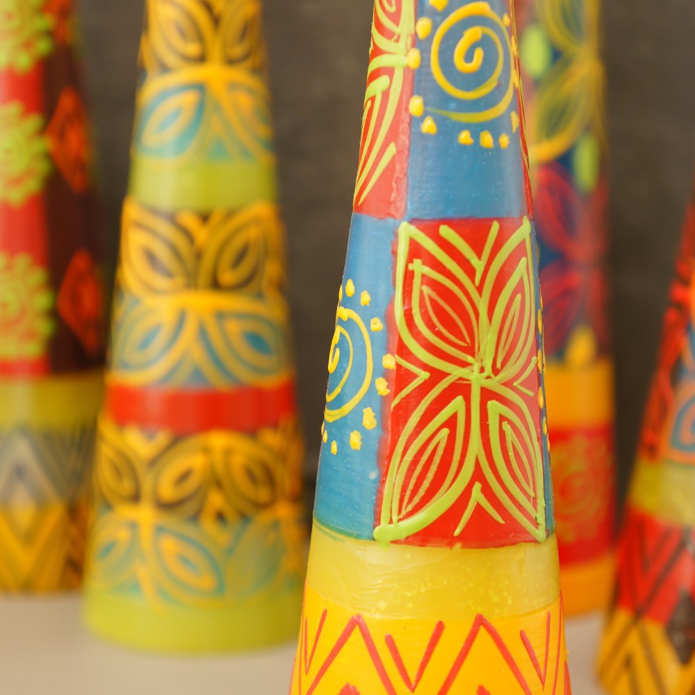 Hand-Painted Desert Rose Candles