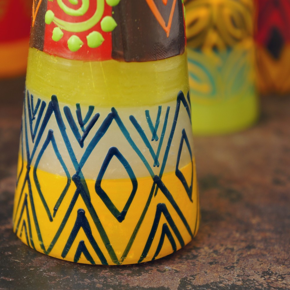 Hand-Painted Desert Rose Candles