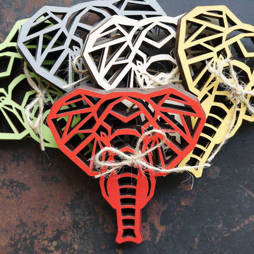 Elephant Head Coasters - Set of 4