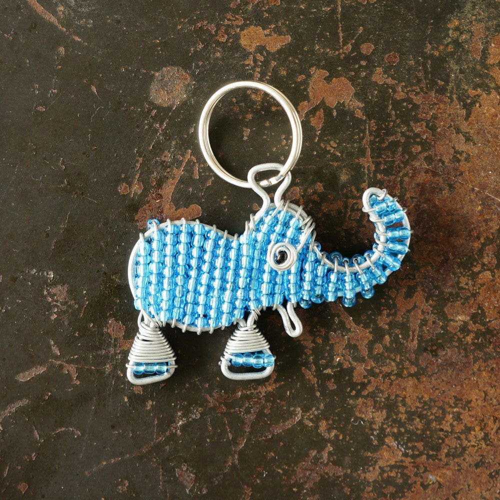 Elephant Beaded Keyring