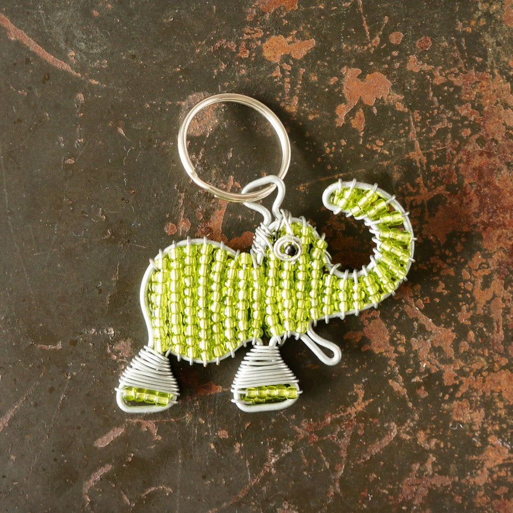 Elephant Beaded Keyring