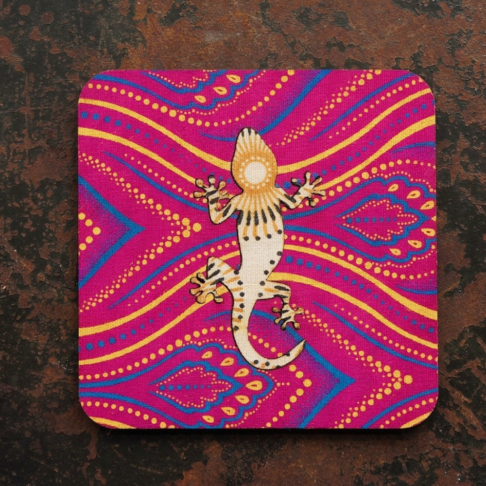 Gecko Shweshwe Coasters