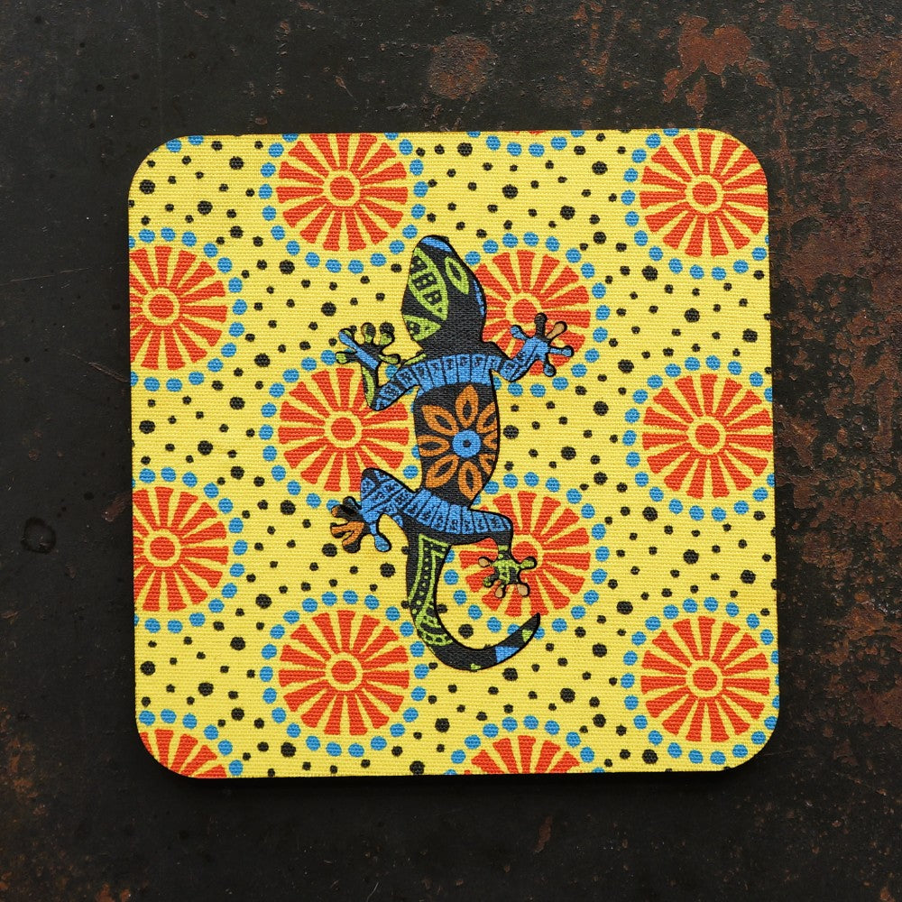Gecko Shweshwe Coasters