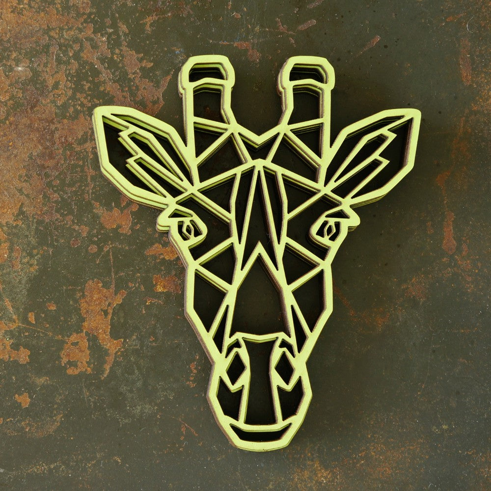 Giraffe Laser‑Cut Wooden Coasters – Set of 4