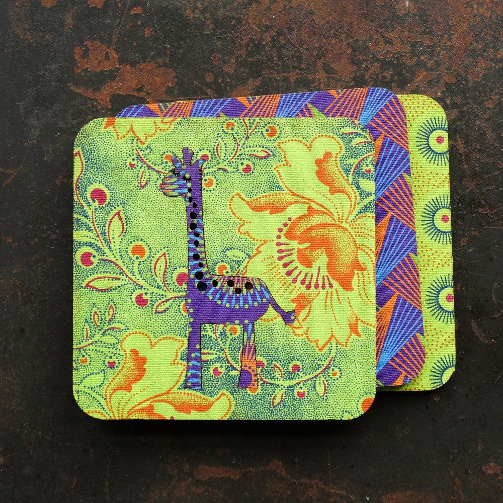 Giraffe Shweshwe Coasters