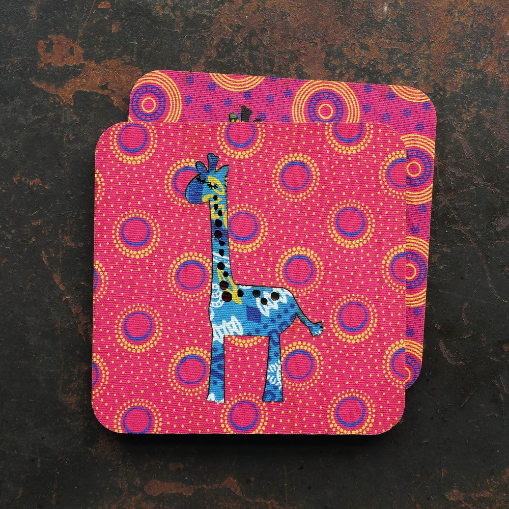 Giraffe Shweshwe Coasters