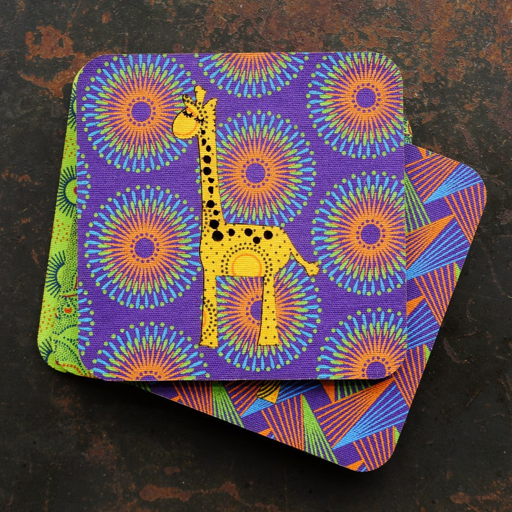 Giraffe Shweshwe Coasters