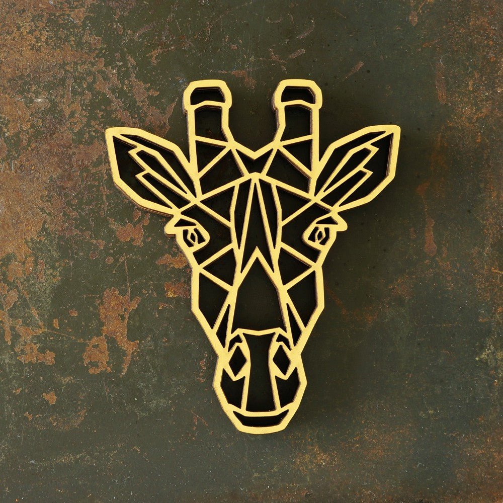Giraffe Laser‑Cut Wooden Coasters – Set of 4
