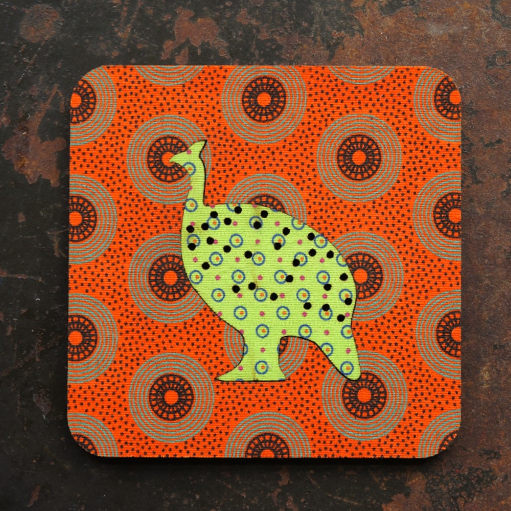 Guinea Fowl Shweshwe Coasters