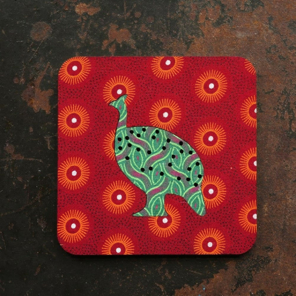 Guinea Fowl Shweshwe Coasters