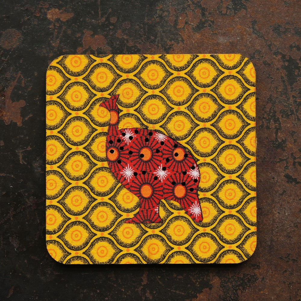 Guinea Fowl Shweshwe Coasters