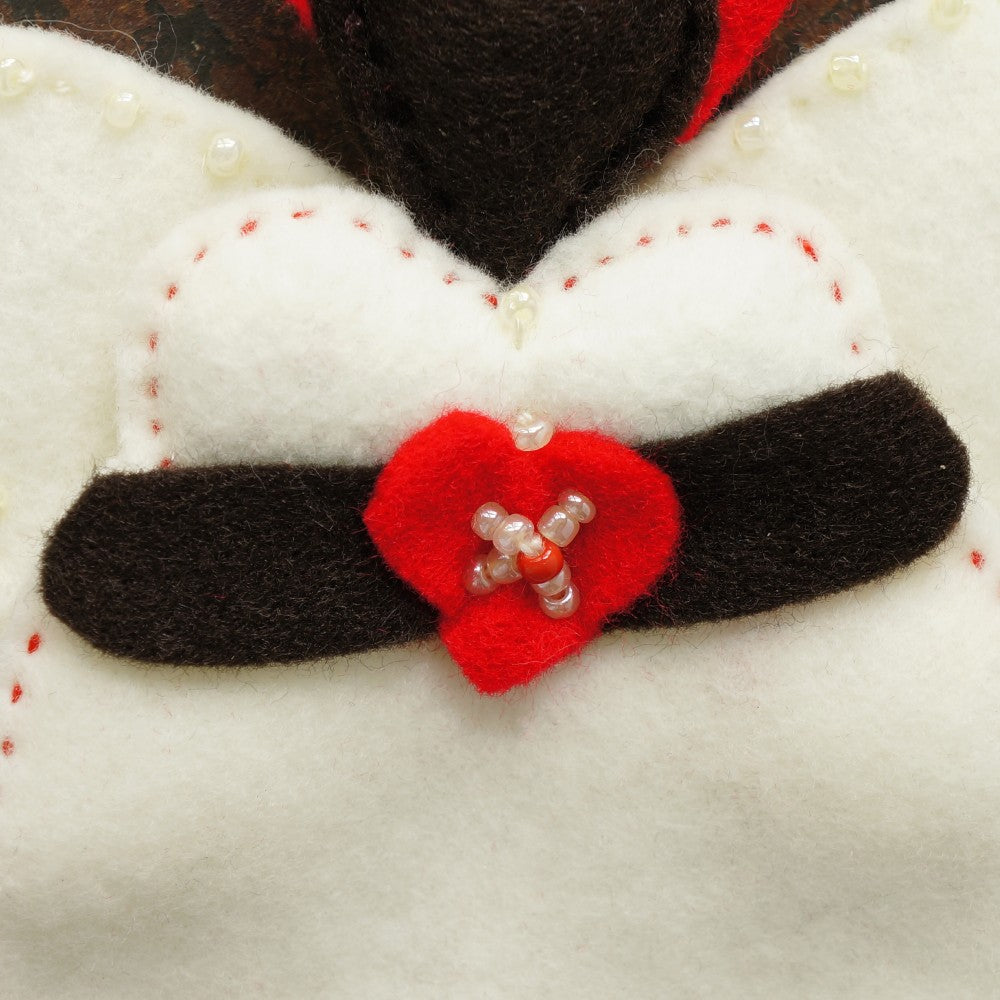 African Angel Tree Topper with beaded heart detail