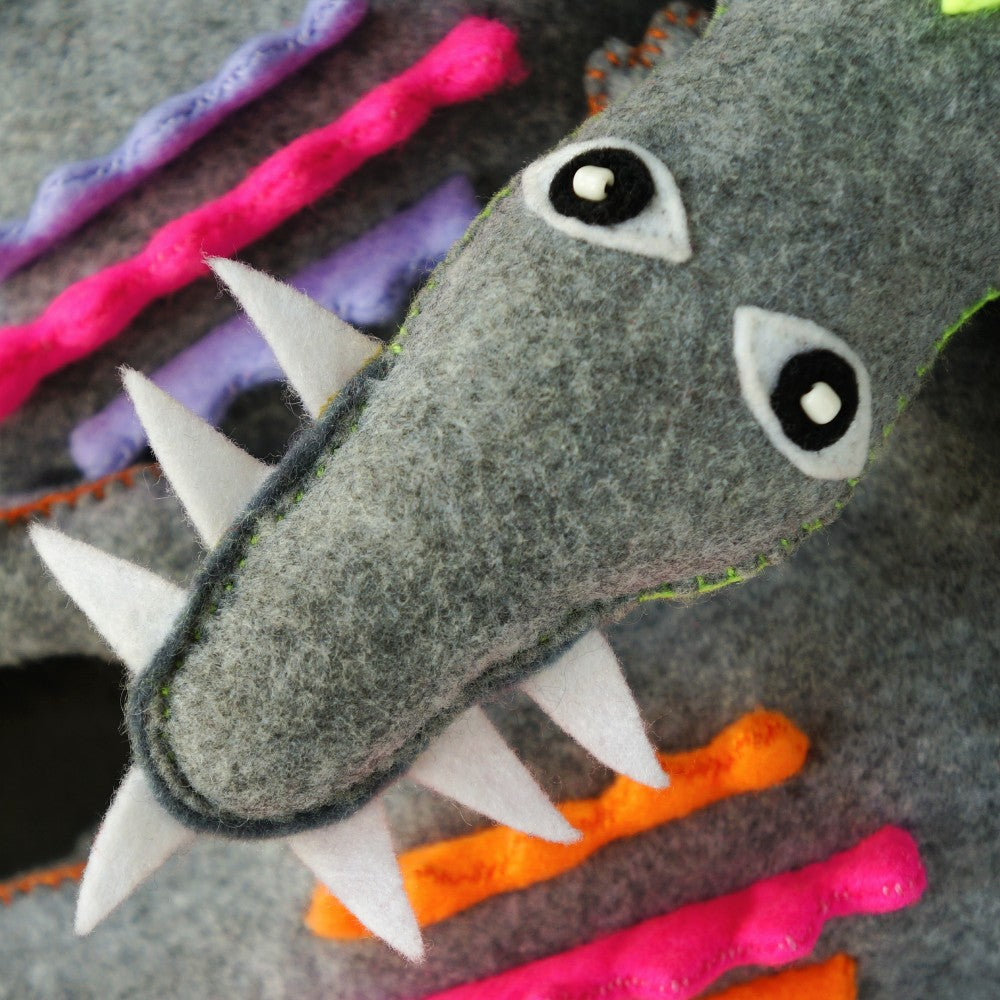 Handsewn Felt Crocodile Softie
