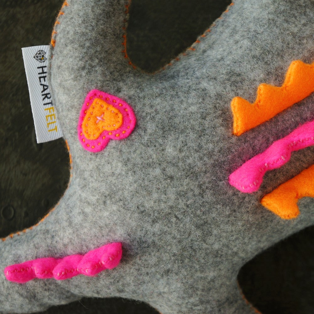 Handsewn Felt Crocodile Softie