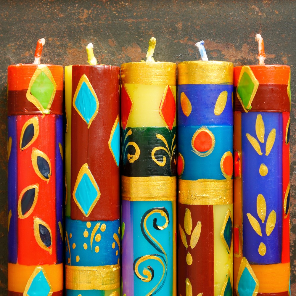 Hand-Painted African Mineral Candles