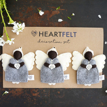 African Angel Trio in Grey and Cream