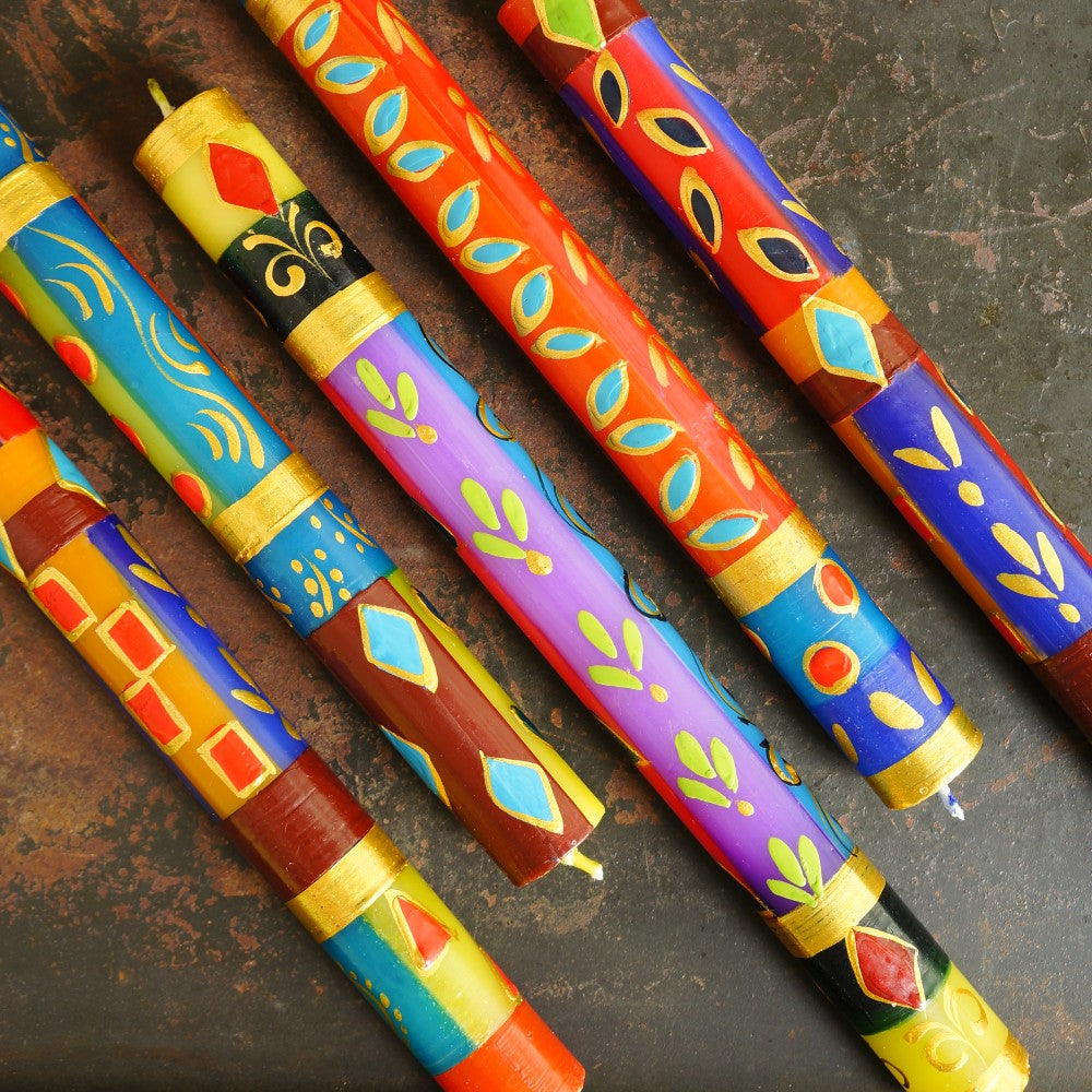 Hand-Painted African Mineral Candles