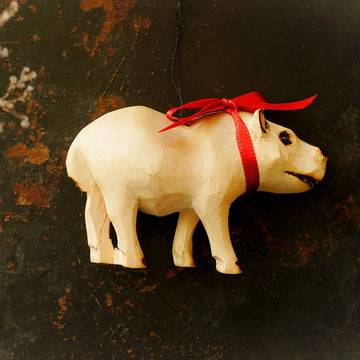Hand-Carved Hippo Figurine
