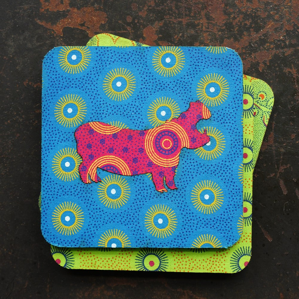 Hippo Shweshwe Coasters