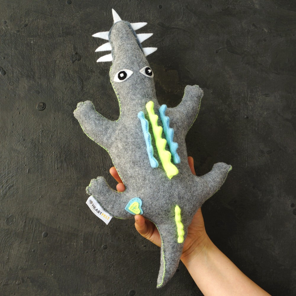 Handsewn Felt Crocodile Softie